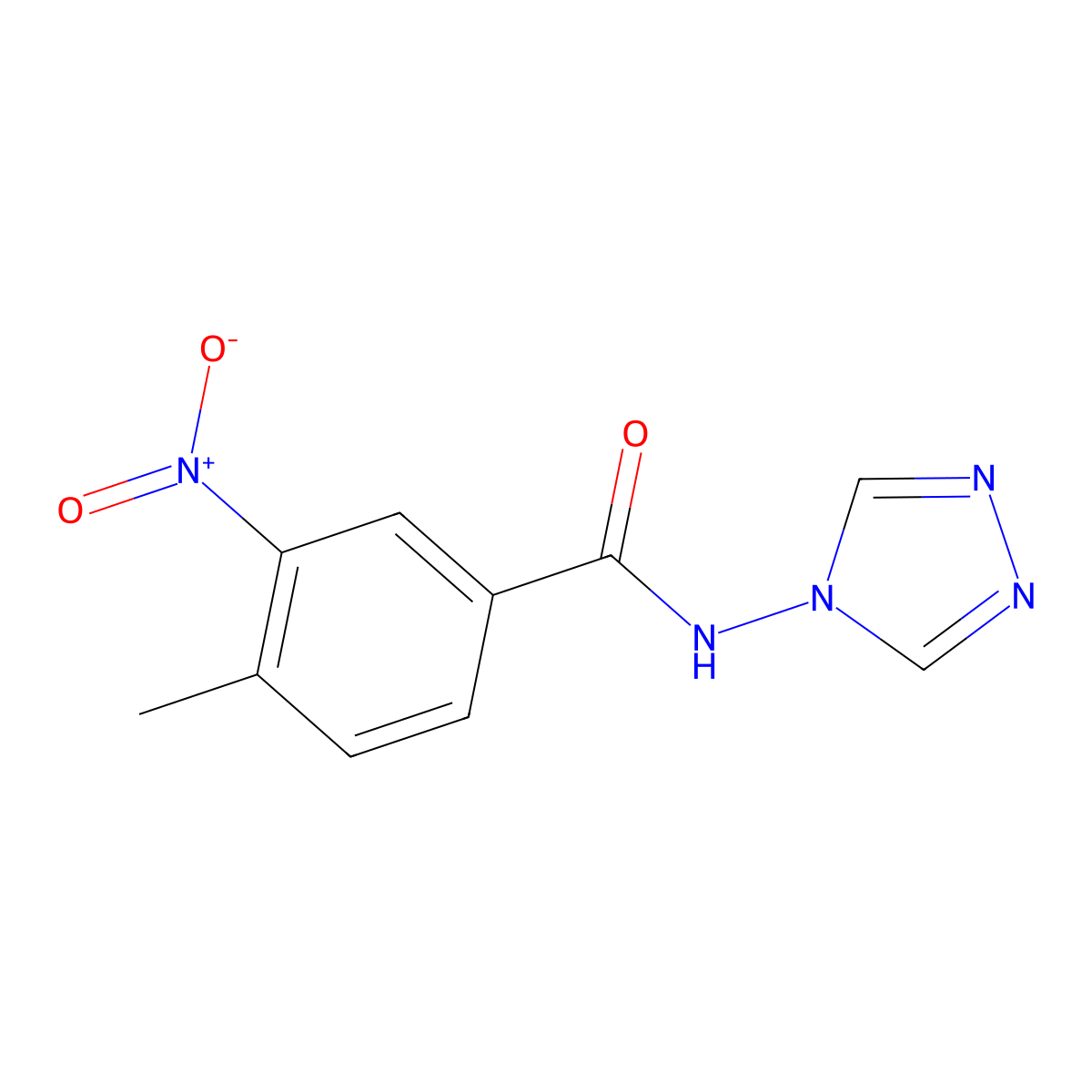 4-methyl-3-nitro-N-(1,2,4-triazol-4-yl)benzamide molecular structure, CAS 330468-03-6