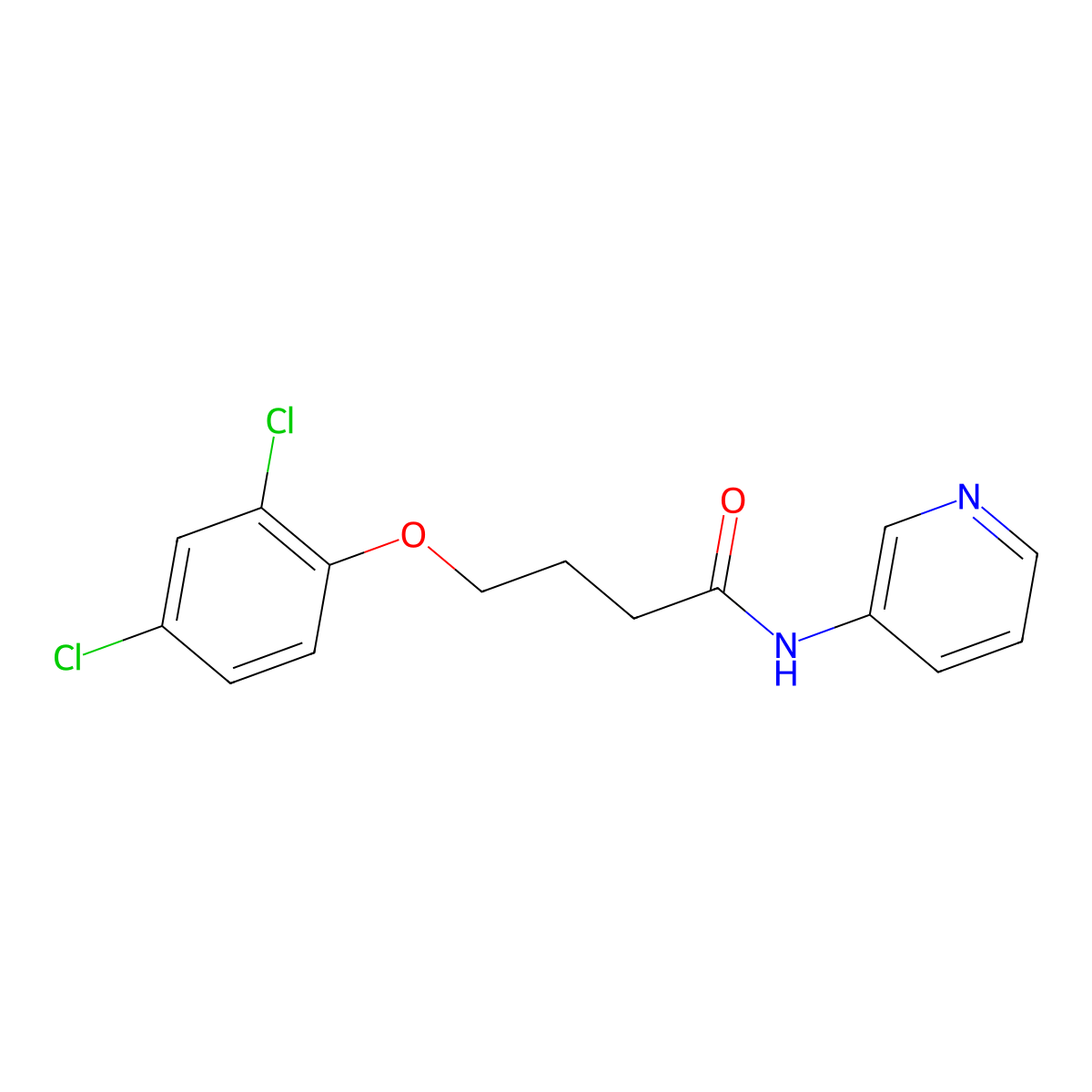 4-(2,4-dichlorophenoxy)-N-(3-pyridinyl)butanamide molecular structure, CAS 330468-17-2
