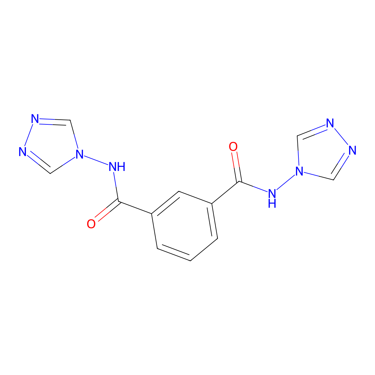 1-N,3-N-bis(1,2,4-triazol-4-yl)benzene-1,3-dicarboxamide molecular structure, CAS 330468-32-1