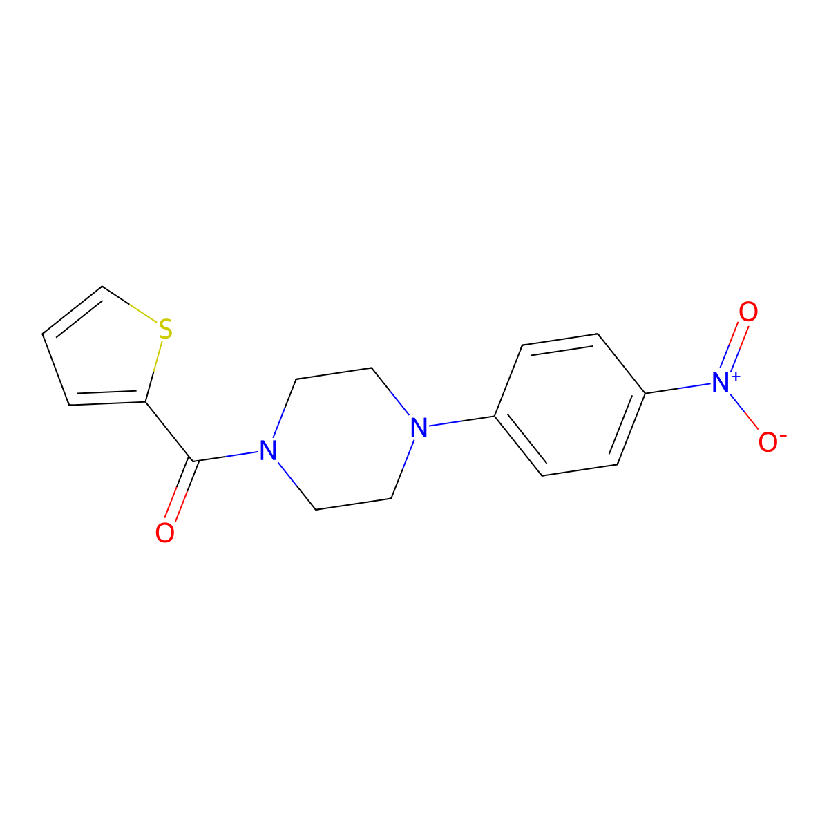 4-(4-Nitrophenyl)piperazinyl 2-thienyl ketone molecular structure, CAS 330468-37-6