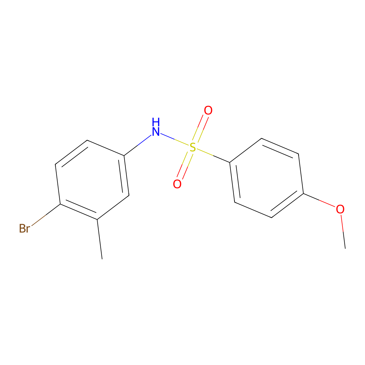 N-(4-bromo-3-methylphenyl)-4-methoxybenzenesulfonamide molecular structure, CAS 330468-50-3
