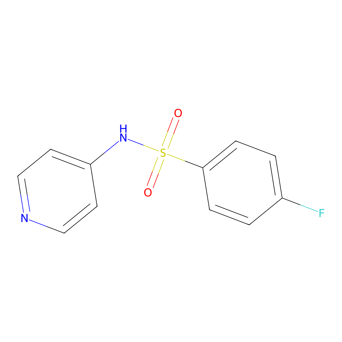 4-fluoro-N-pyridin-4-ylbenzenesulfonamide molecular structure, CAS 330468-65-0