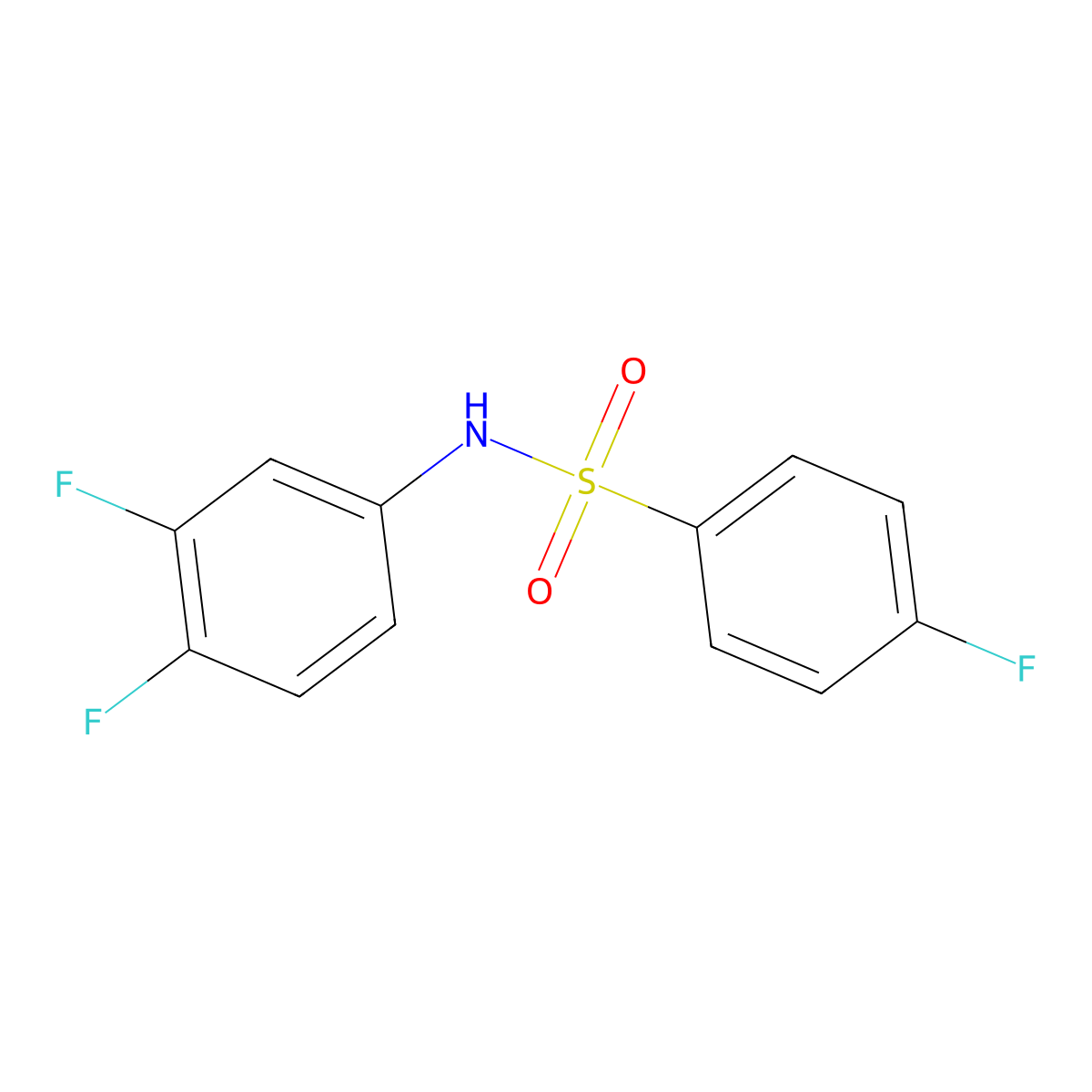 N-(3,4-difluorophenyl)-4-fluorobenzenesulfonamide molecular structure, CAS 330468-67-2