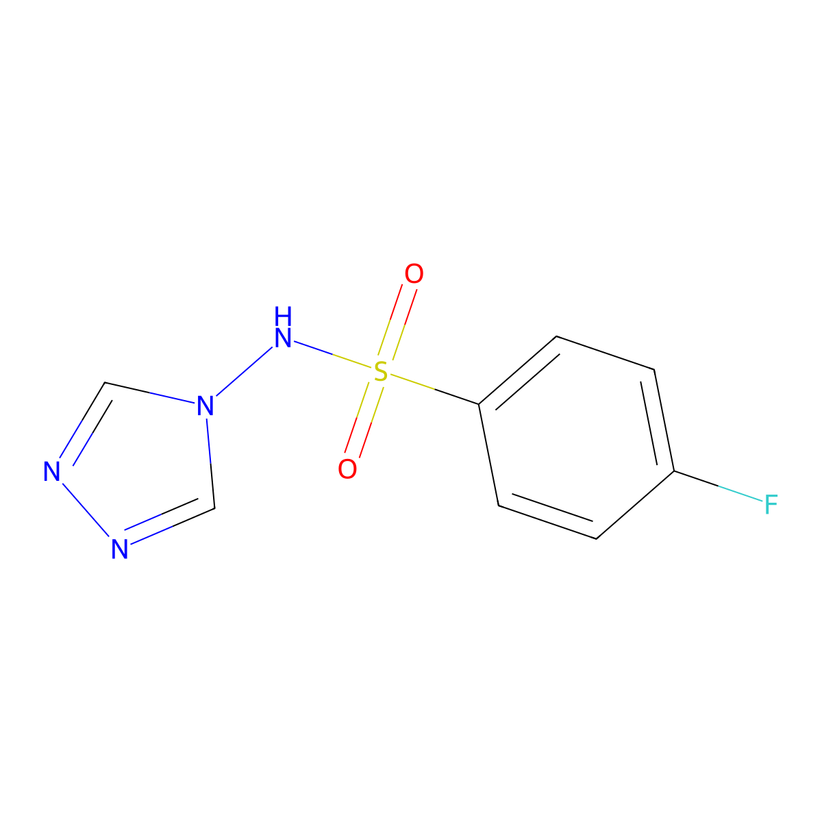 4-fluoro-N-(4H-1,2,4-triazol-4-yl)benzenesulfonamide molecular structure, CAS 330468-68-3