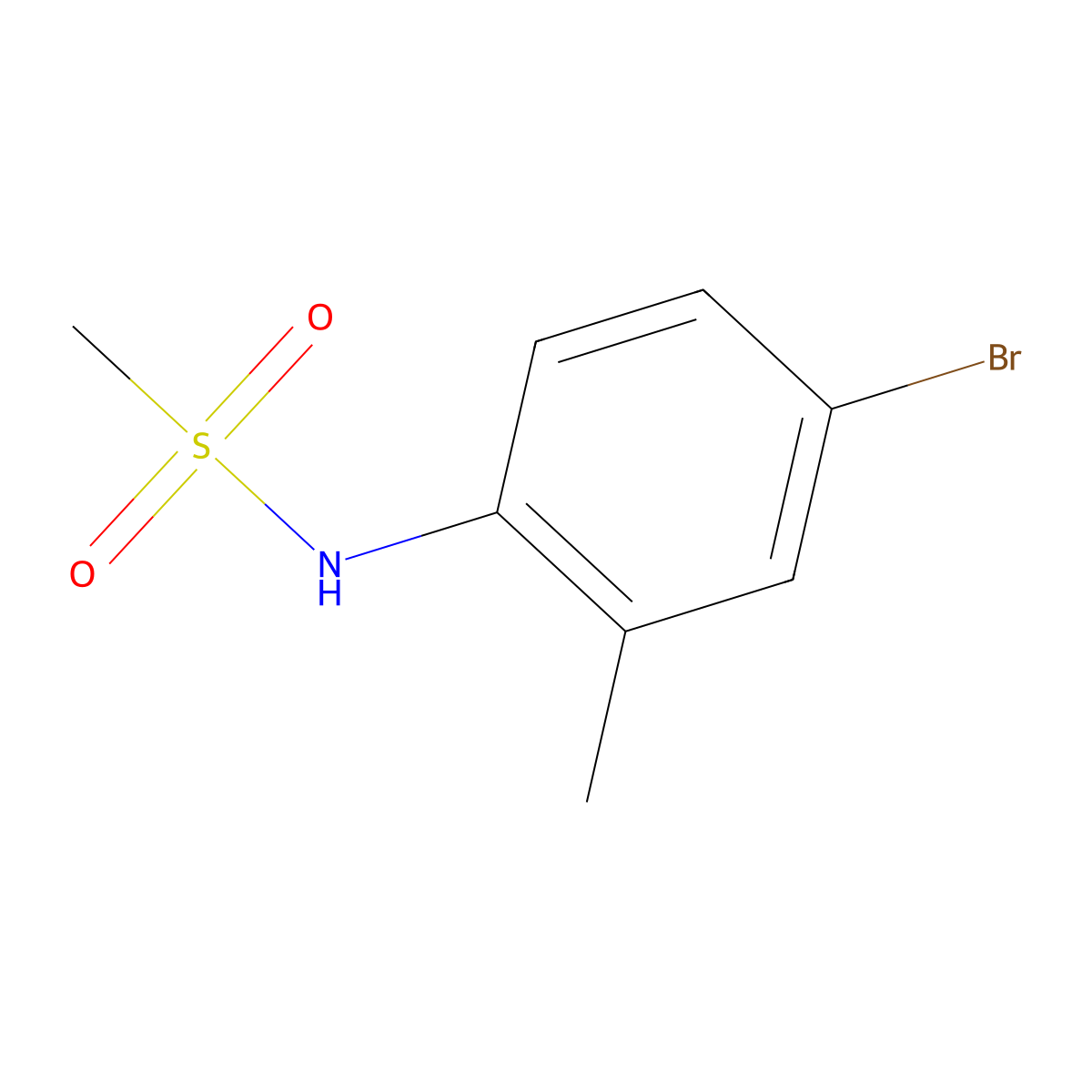 N-(4-bromo-2-methylphenyl)methanesulfonamide molecular structure, CAS 330468-71-8