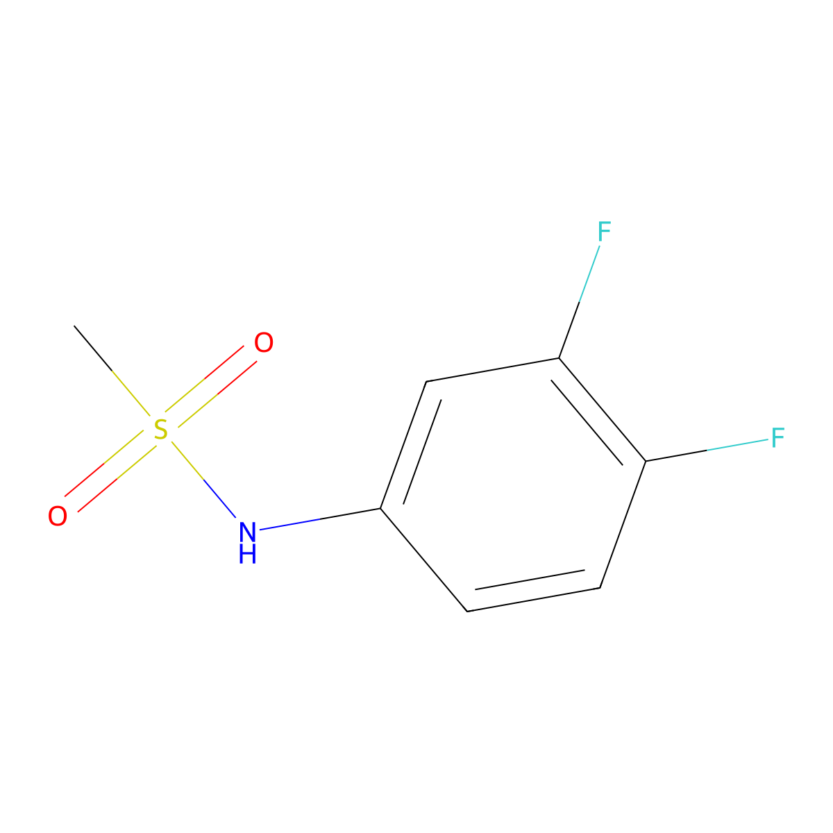 Methanesulfonamide, N-(3,4-difluorophenyl)- molecular structure, CAS 330468-72-9