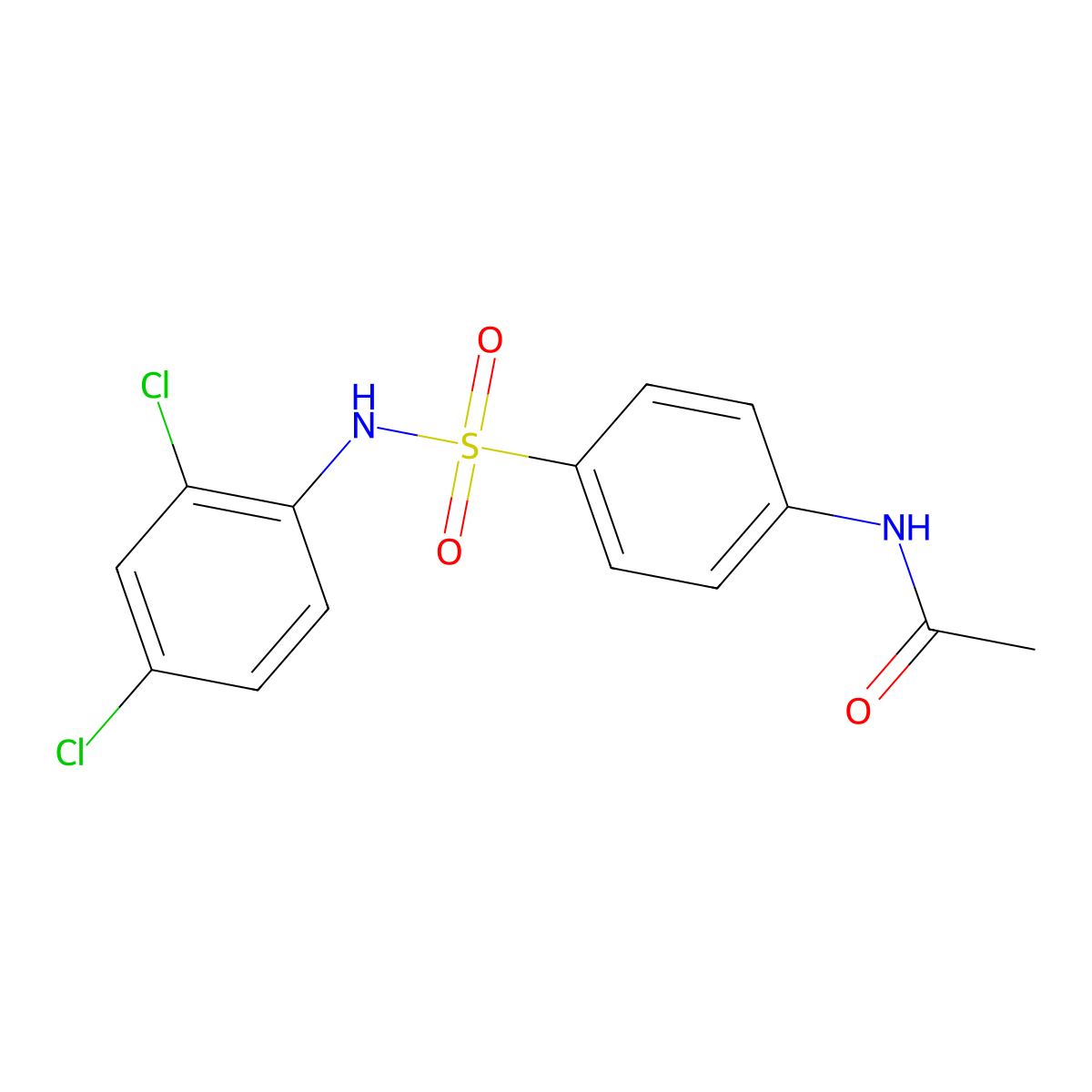 N-(4-((2,4-Dichloroanilino)sulfonyl)phenyl)acetamide molecular structure, CAS 330468-75-2