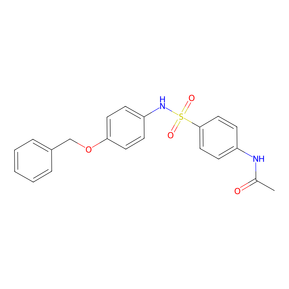 N-[4-[(4-phenylmethoxyphenyl)sulfamoyl]phenyl]acetamide molecular structure, CAS 330468-79-6
