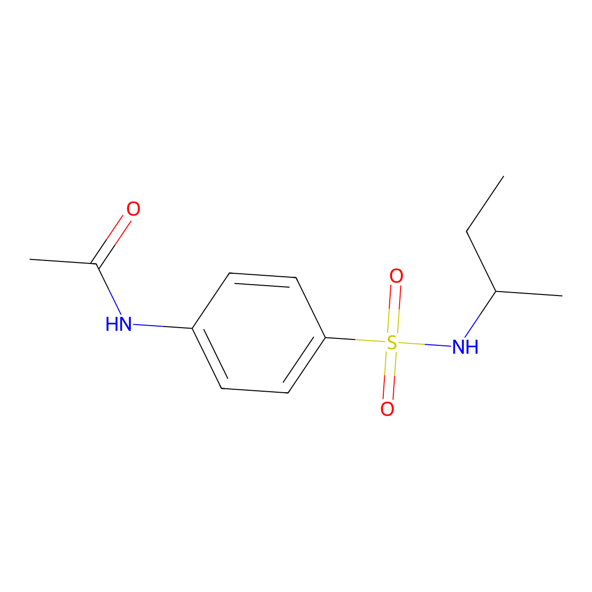 N-[4-(butan-2-ylsulfamoyl)phenyl]acetamide molecular structure, CAS 330468-80-9