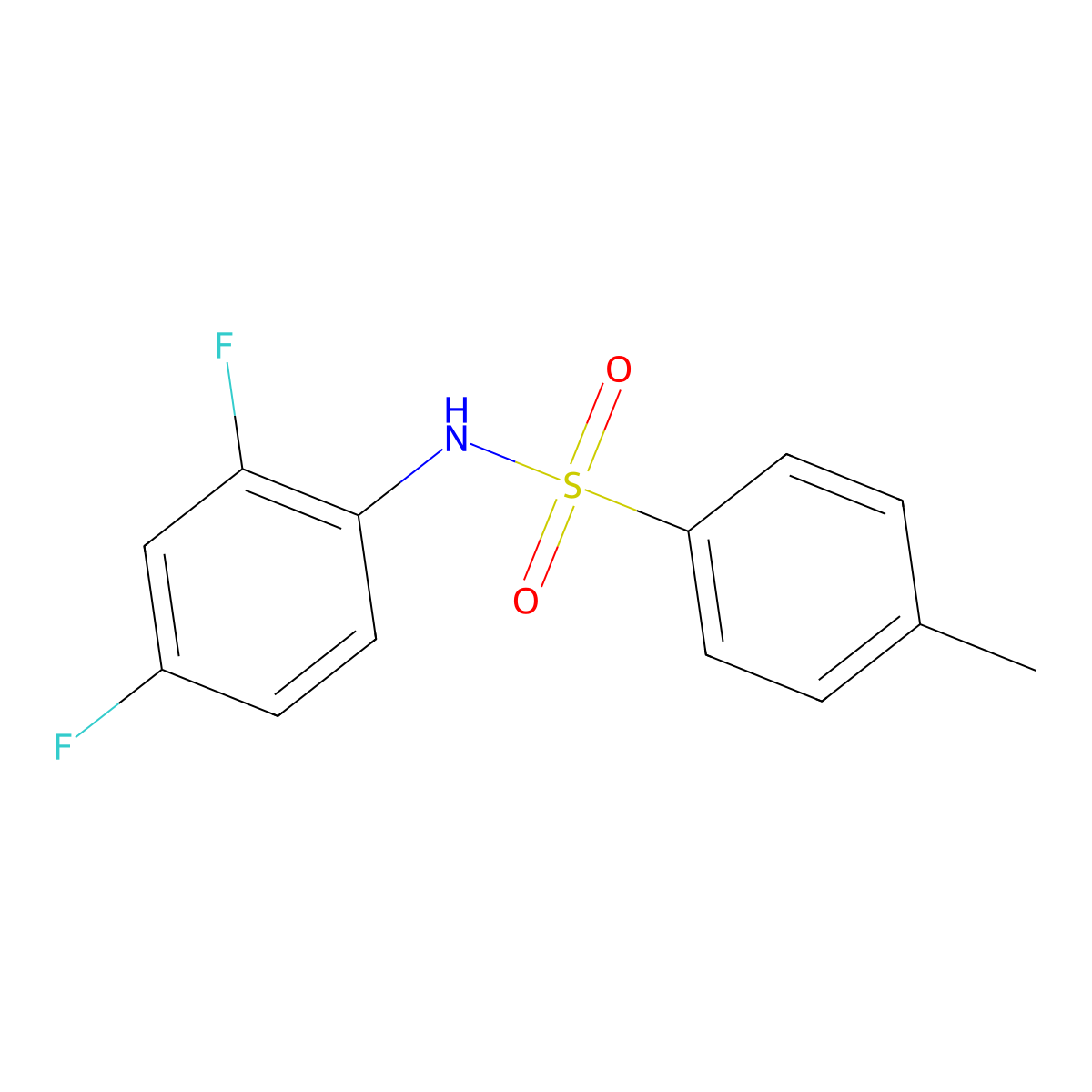 N-(2,4-difluorophenyl)-4-methylbenzenesulfonamide molecular structure, CAS 330468-84-3