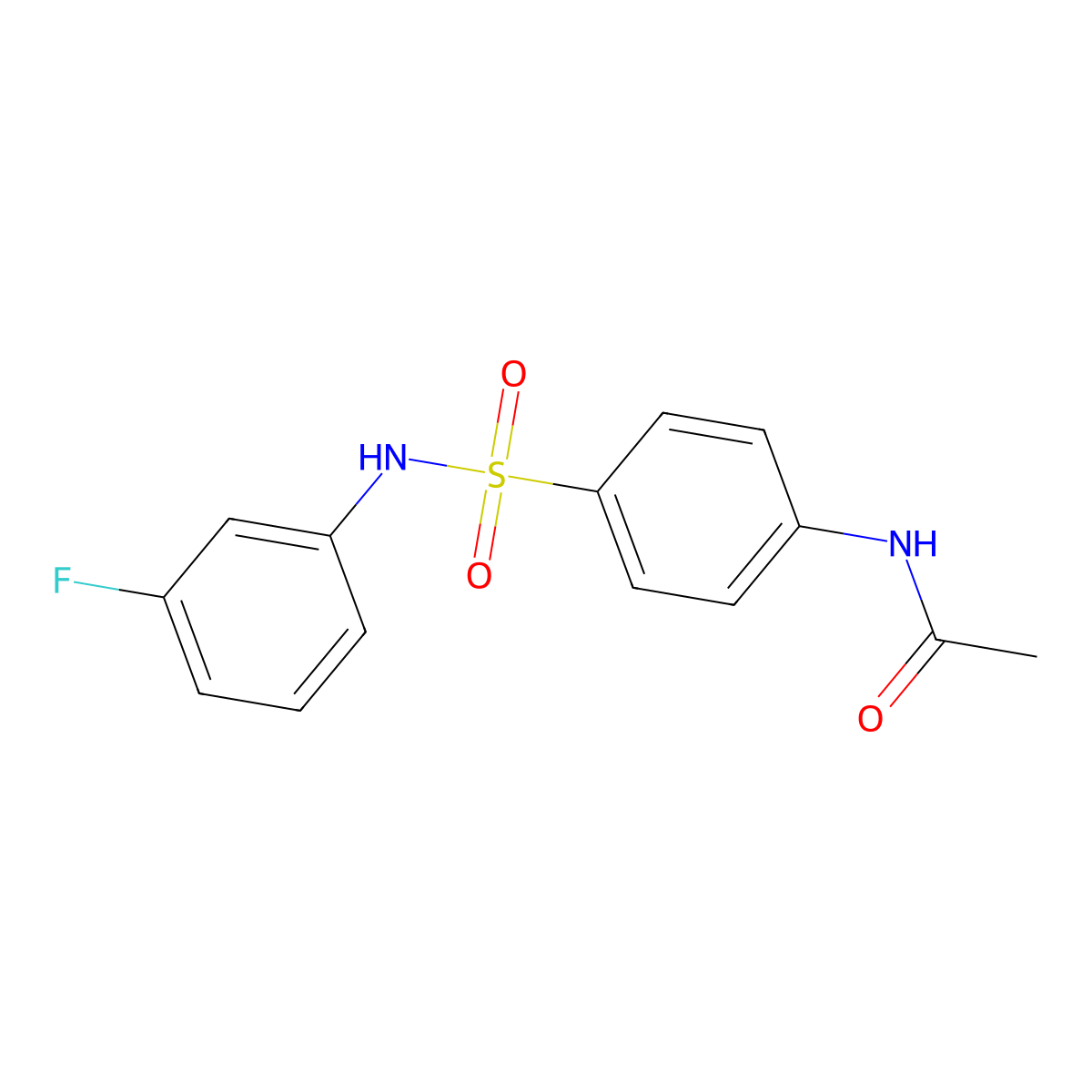N-[4-[(3-fluorophenyl)sulfamoyl]phenyl]acetamide molecular structure, CAS 330468-85-4