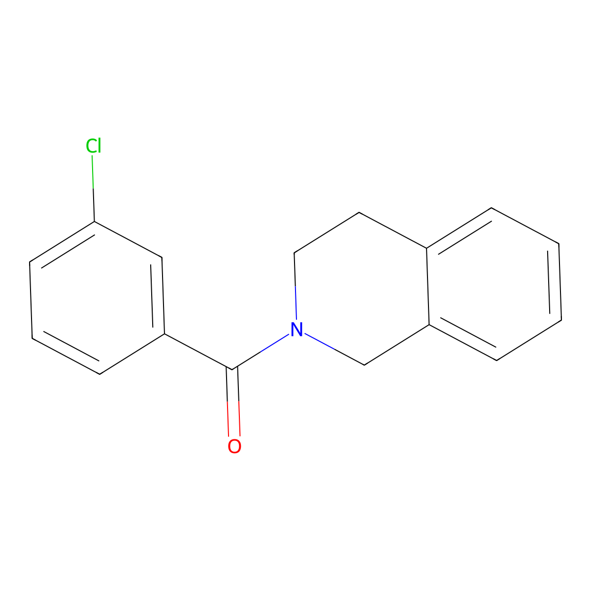 (3-chlorophenyl)(3,4-dihydroisoquinolin-2(1H)-yl)methanone molecular structure, CAS 330468-94-5