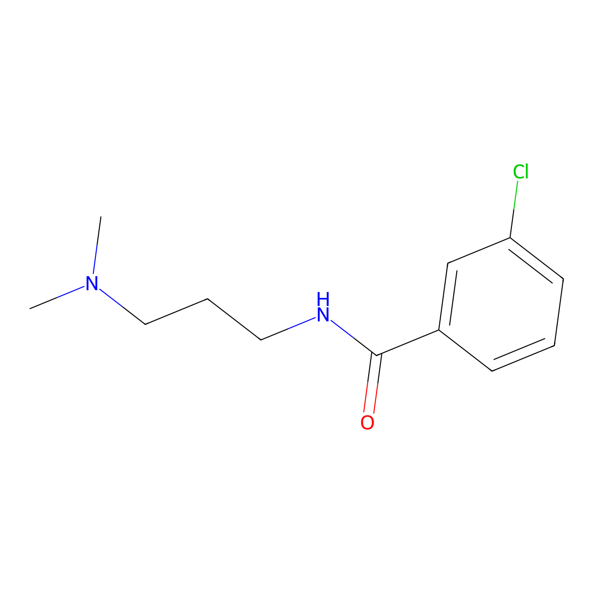 3-chloro-N-[3-(dimethylamino)propyl]benzamide molecular structure, CAS 330469-00-6