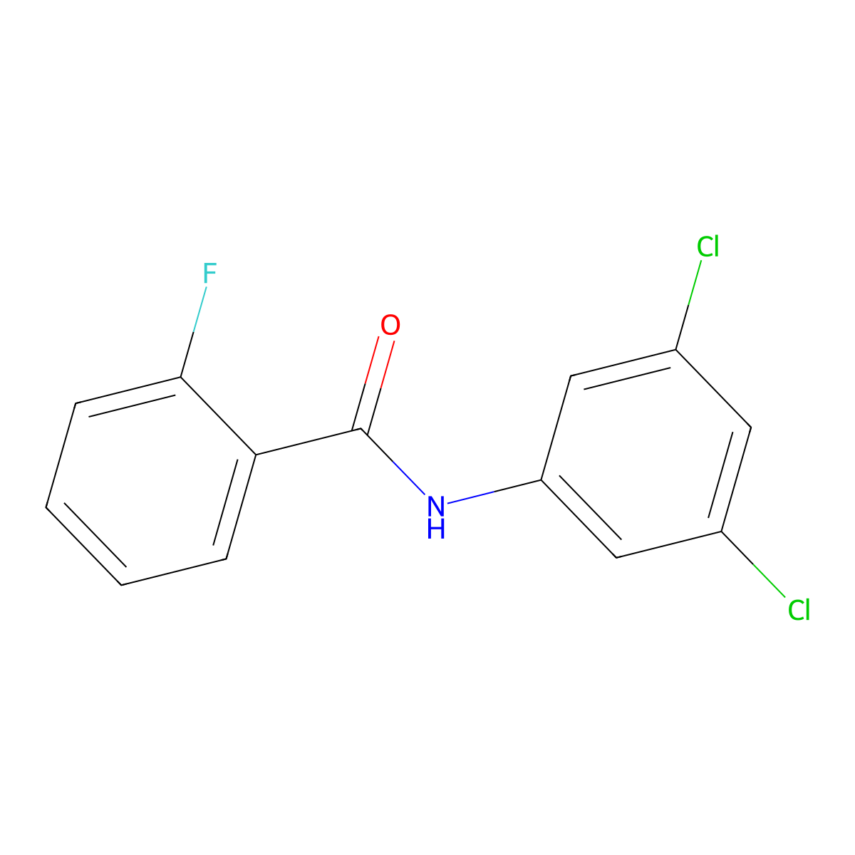 N-(3,5-Dichlorophenyl)-2-fluorobenzamide molecular structure, CAS 330469-05-1