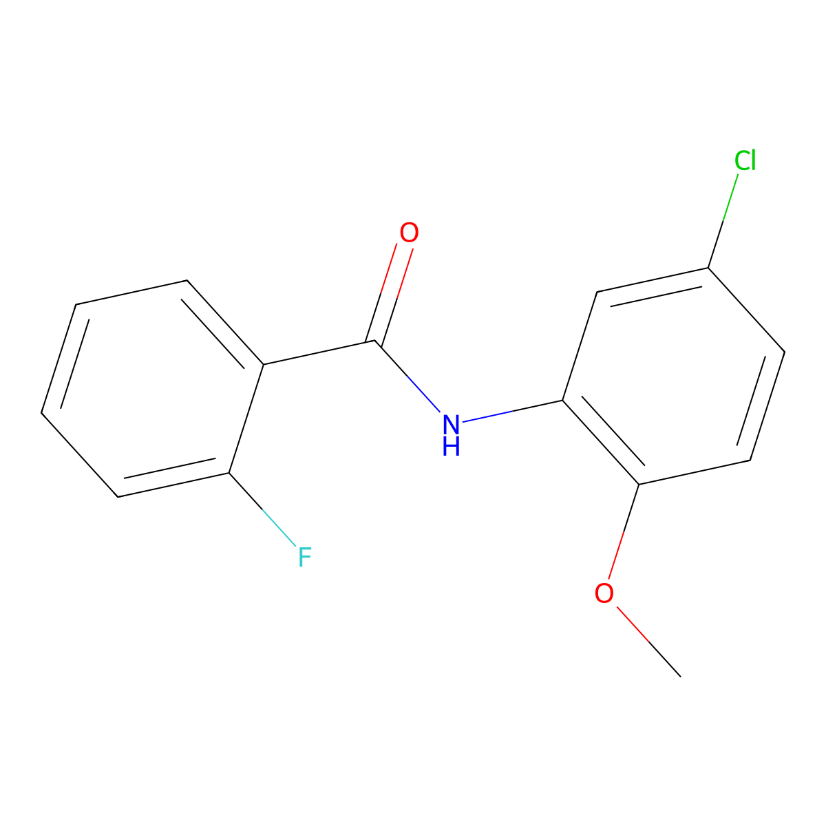 N-(5-Chloro-2-methoxyphenyl)-2-fluorobenzamide molecular structure, CAS 330469-06-2