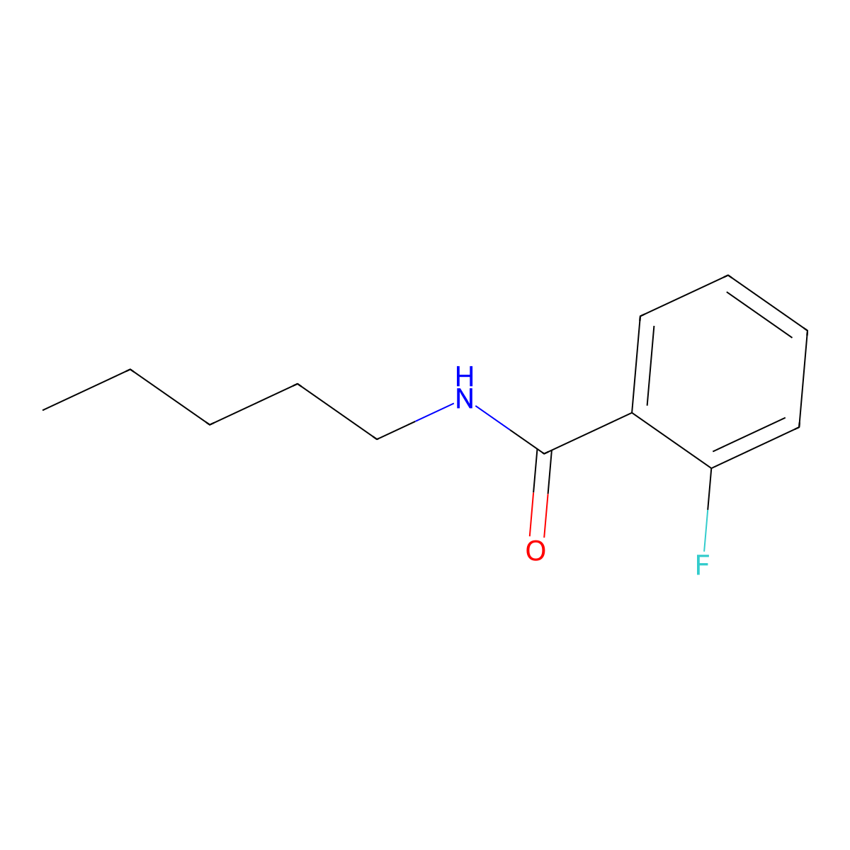 2-fluoro-N-pentylbenzamide molecular structure, CAS 330469-11-9
