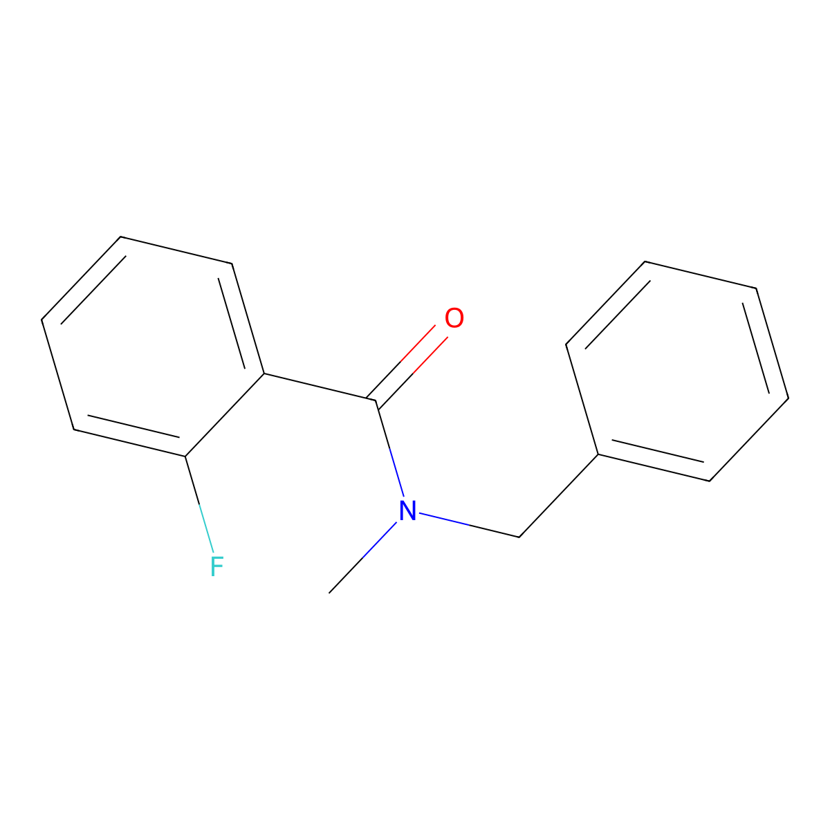 N-benzyl-2-fluoro-N-methylbenzamide molecular structure, CAS 330469-18-6