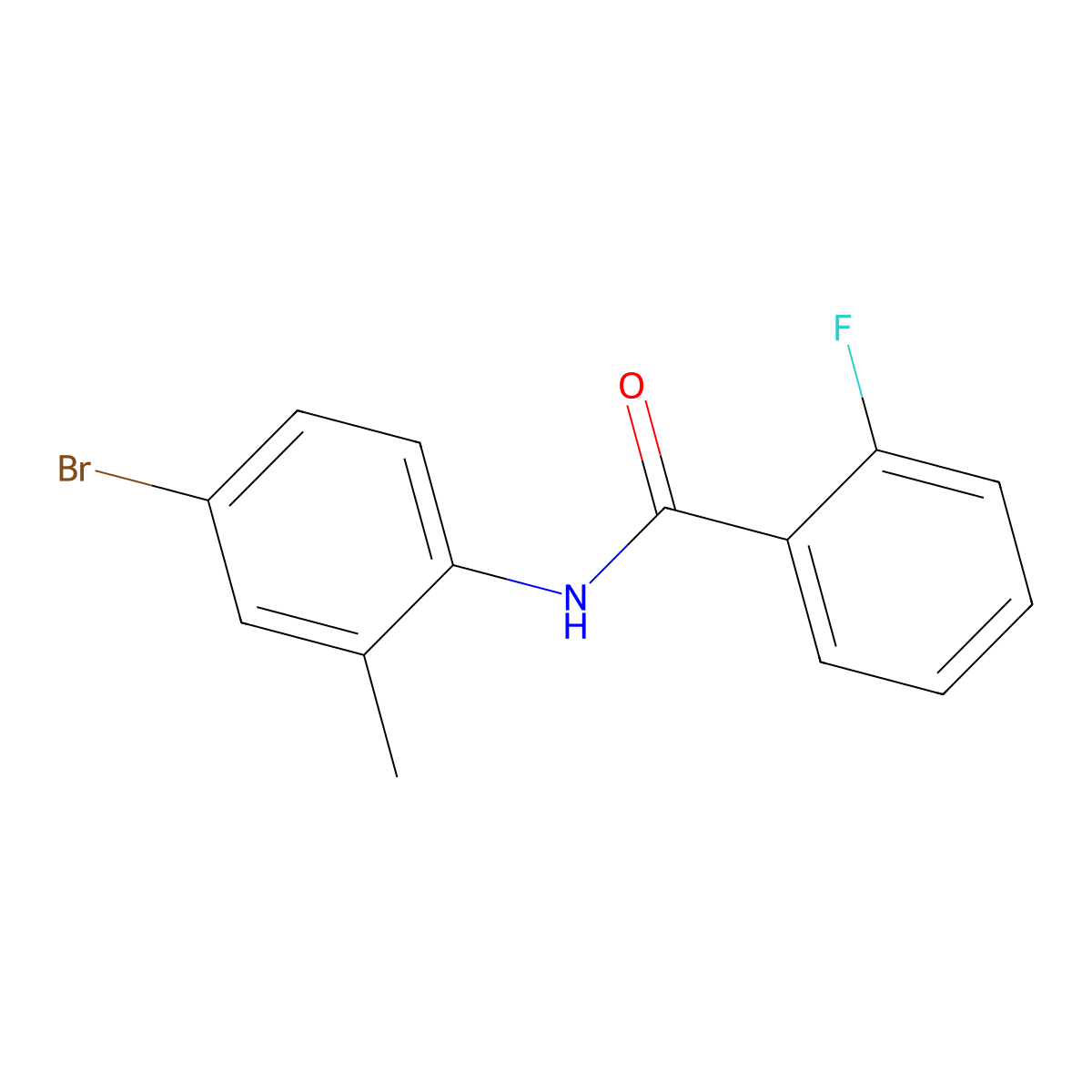N-(4-bromo-2-methylphenyl)-2-fluorobenzamide molecular structure, CAS 330469-20-0