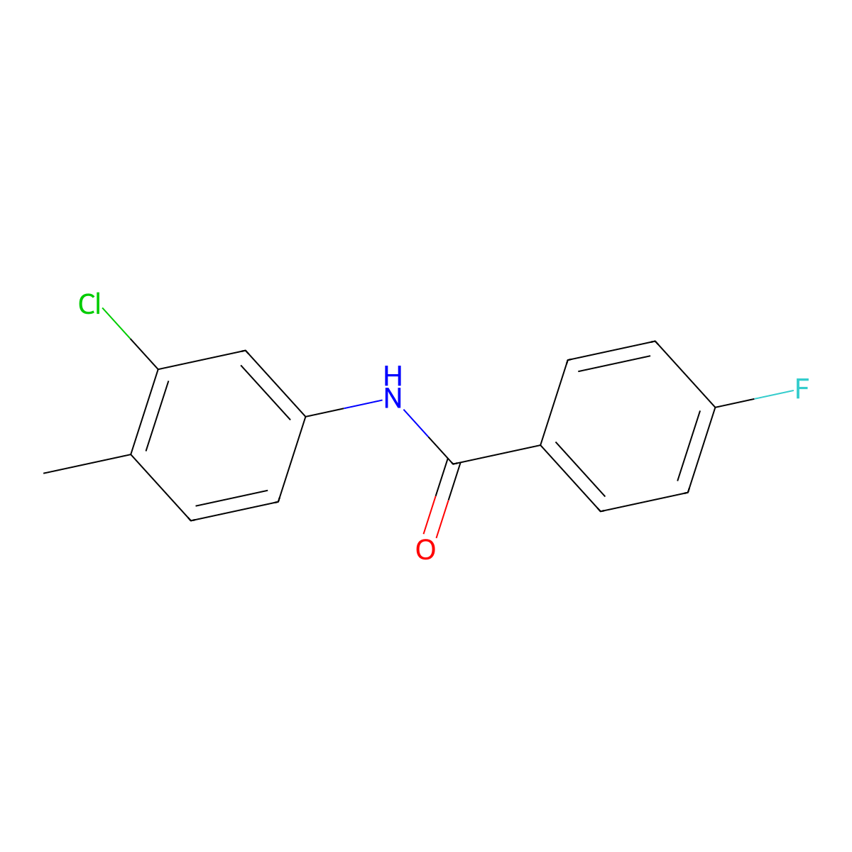 N-(3-chloro-4-methylphenyl)-4-fluorobenzamide molecular structure, CAS 330469-22-2