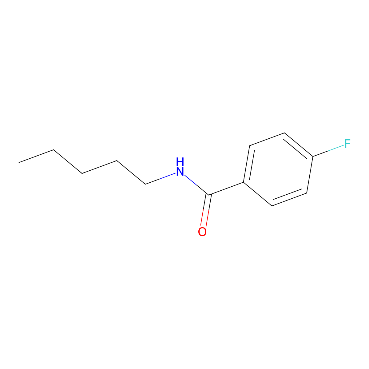 4-fluoro-N-pentylbenzamide molecular structure, CAS 330469-24-4