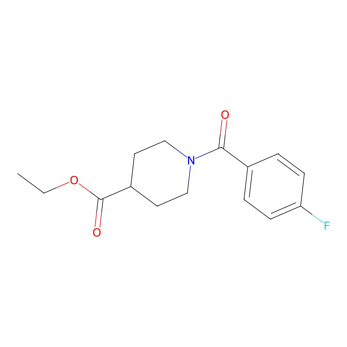 Ethyl 1-(4-fluorobenzoyl)piperidine-4-carboxylate molecular structure, CAS 330469-28-8