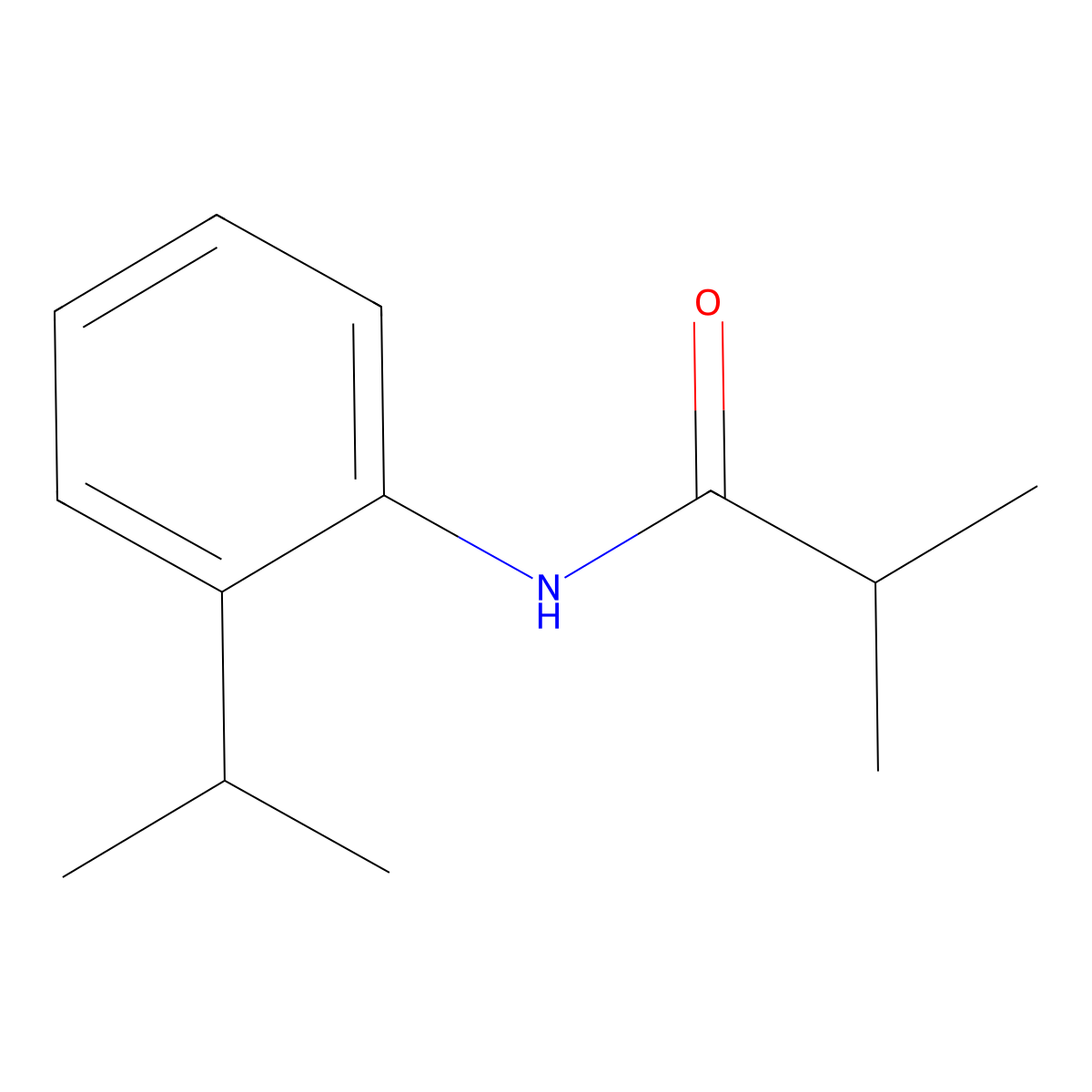 2-methyl-N-(2-propan-2-ylphenyl)propanamide molecular structure, CAS 330469-36-8