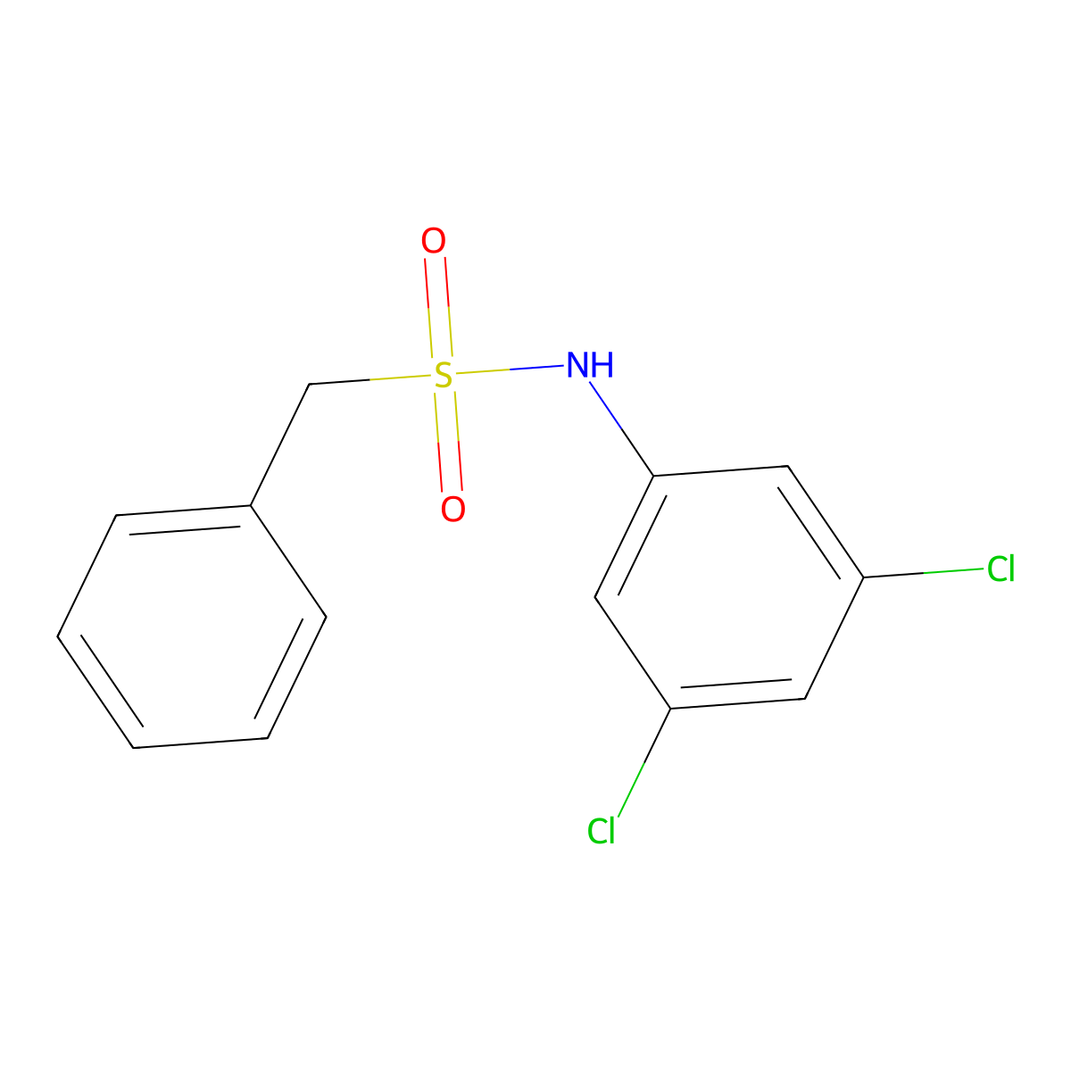 N-(3,5-dichlorophenyl)-1-phenylmethanesulfonamide molecular structure, CAS 330469-48-2