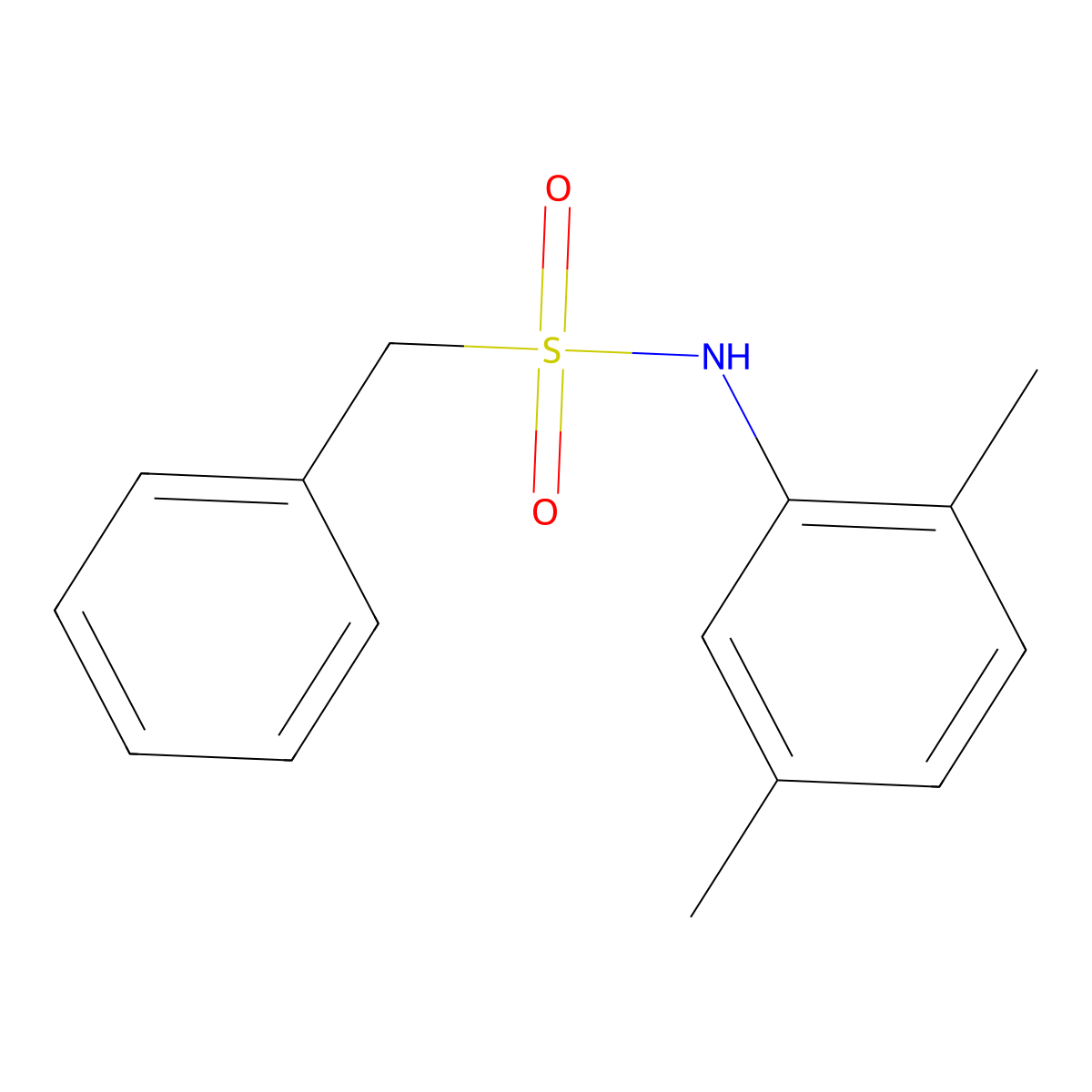 N-(2,5-dimethylphenyl)-1-phenylmethanesulfonamide molecular structure, CAS 330469-49-3