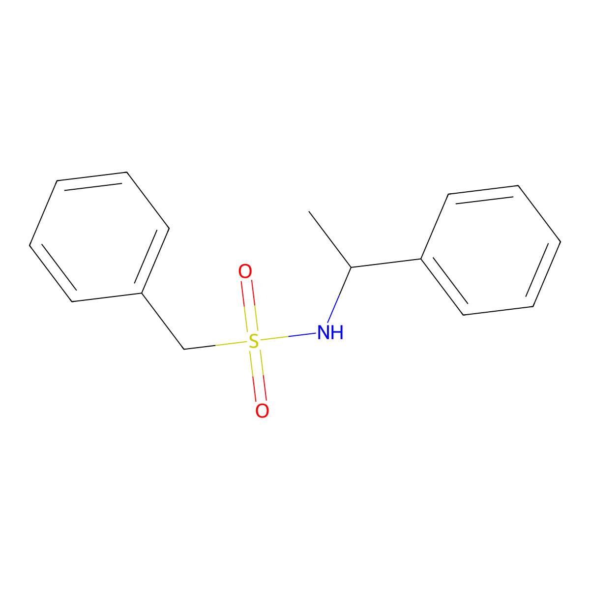 1-phenyl-N-(1-phenylethyl)methanesulfonamide molecular structure, CAS 330469-59-5