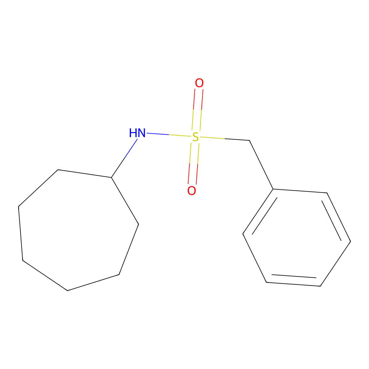 N-cycloheptyl-1-phenylmethanesulfonamide molecular structure, CAS 330469-63-1