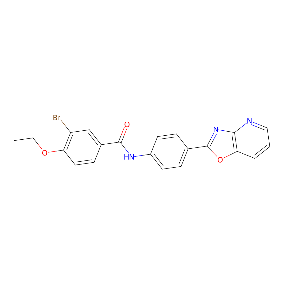 3-bromo-4-ethoxy-N-[4-([1,3]oxazolo[4,5-b]pyridin-2-yl)phenyl]benzamide molecular structure, CAS 330470-12-7