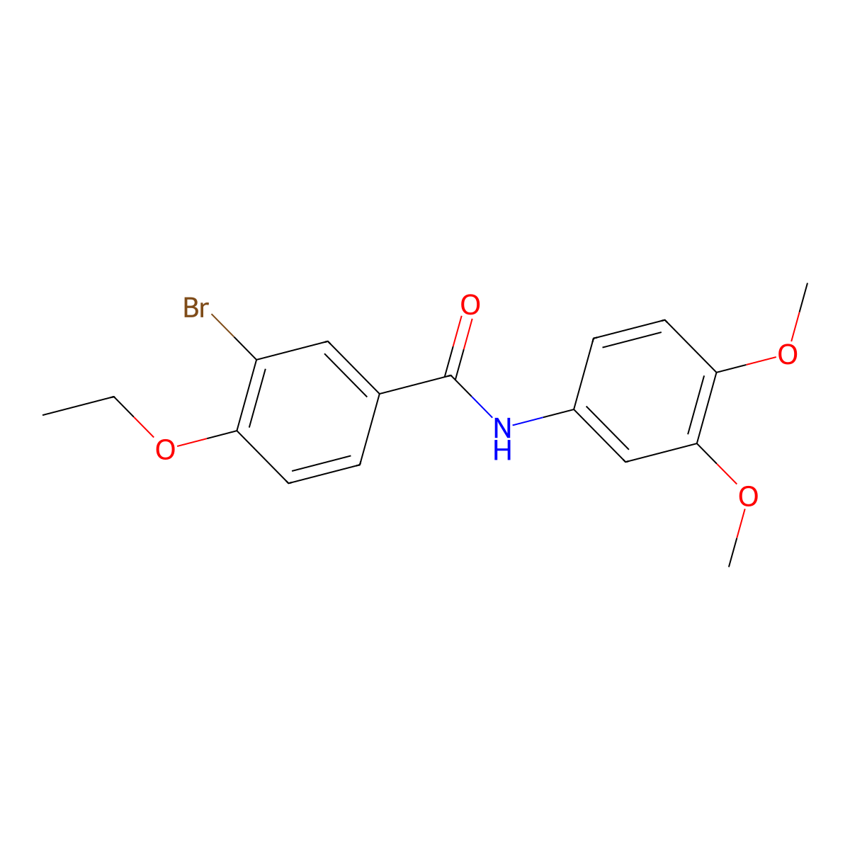 3-bromo-N-(3,4-dimethoxyphenyl)-4-ethoxybenzamide molecular structure, CAS 330470-23-0