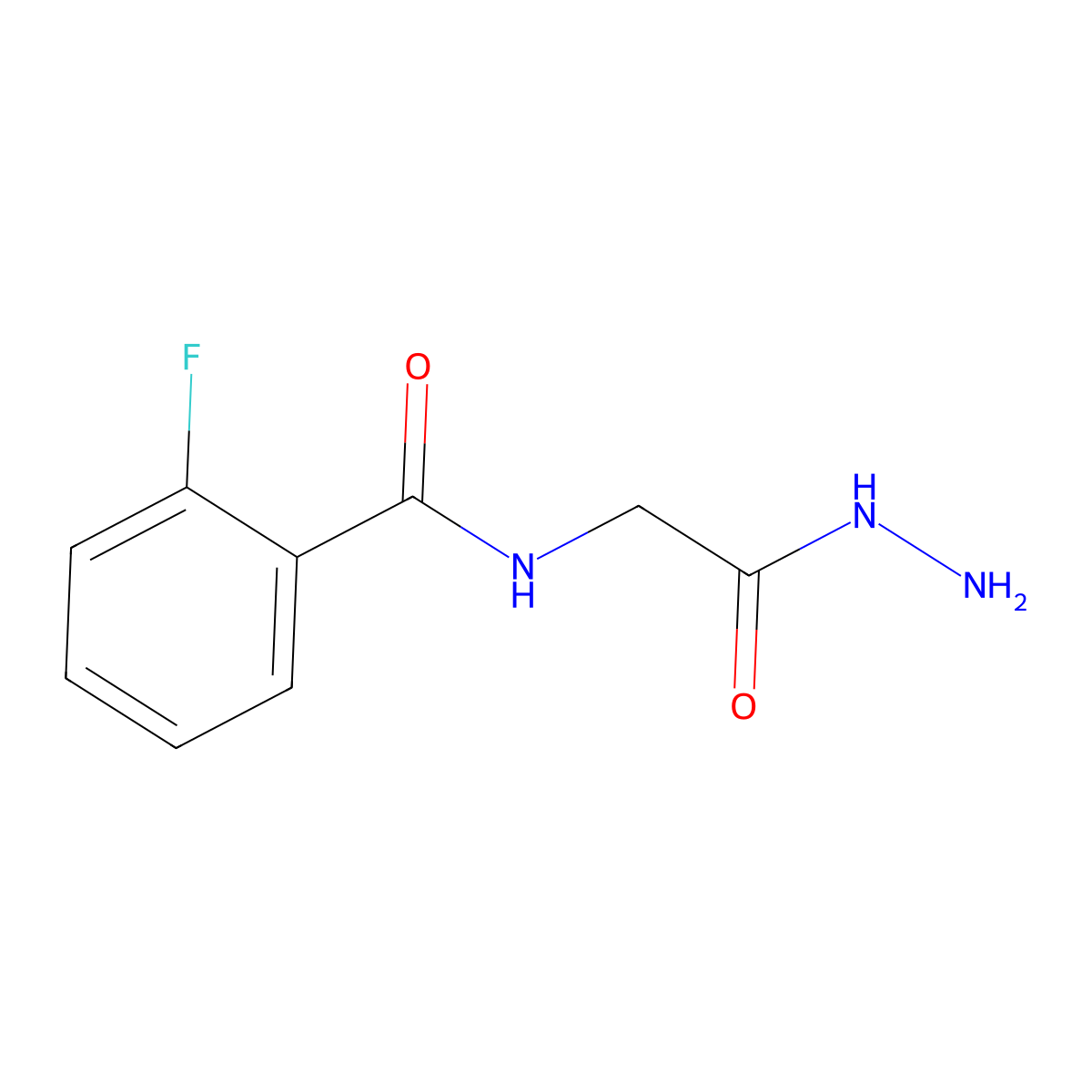 2-Fluoro-N-(2-hydrazino-2-oxoethyl)benzamide molecular structure, CAS 330470-59-2