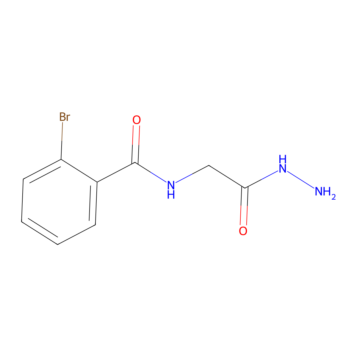 2-Bromo-N-hydrazinocarbonylmethyl-benzamide molecular structure, CAS 330470-61-6