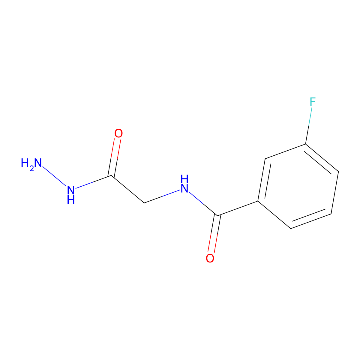 3-Fluoro-N-hydrazinocarbonylmethyl-benzamide molecular structure, CAS 330470-64-9