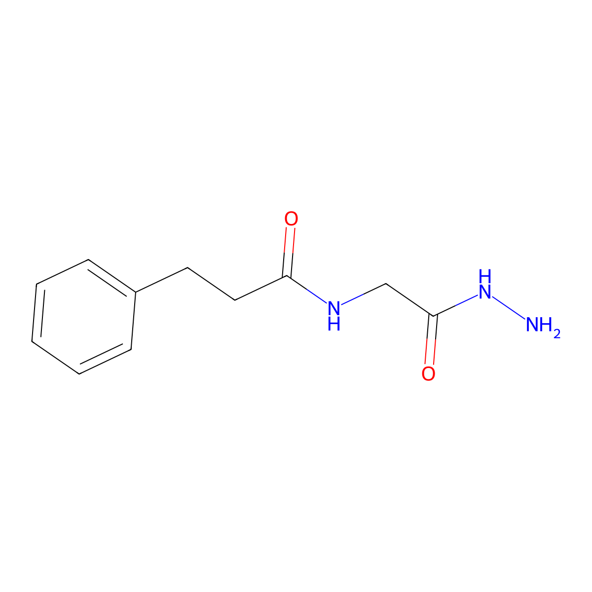 N-(1-Oxo-3-phenylpropyl)glycine hydrazide molecular structure, CAS 330470-65-0