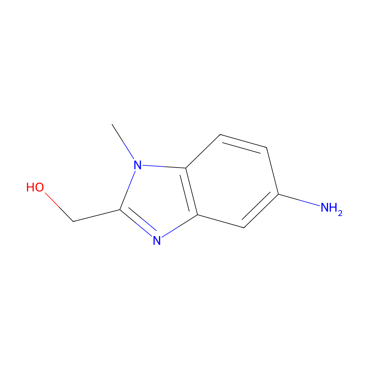 (5-Amino-1-methyl-1H-benzoimidazol-2-yl)-methanol molecular structure, CAS 330472-50-9