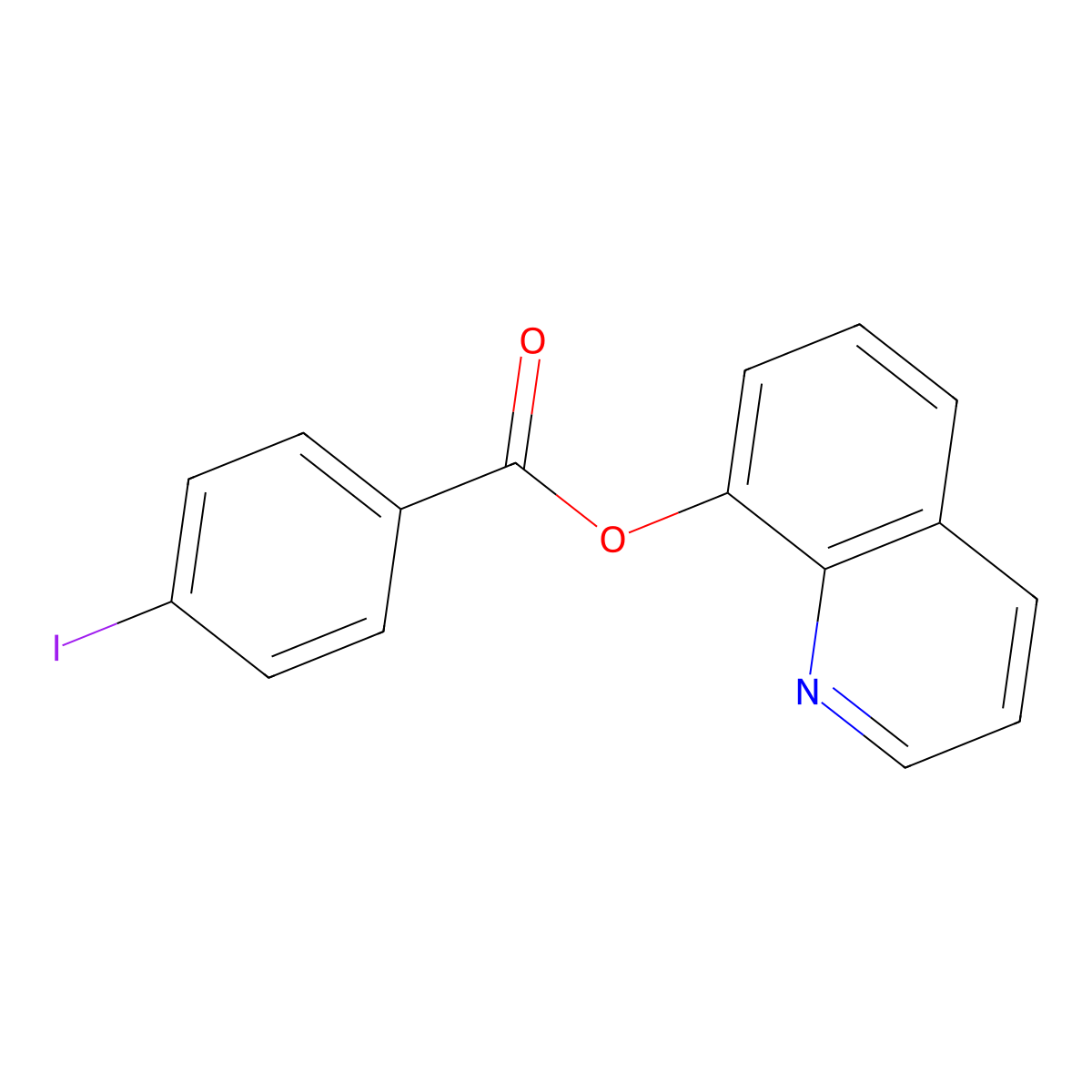 8-Quinolinyl 4-iodobenzoate molecular structure, CAS 330473-33-1