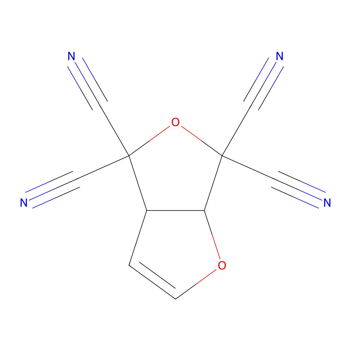3a,6a-Dihydrofuro[3,4-b]furan-4,4,6,6-tetracarbonitrile molecular structure, CAS 3305-59-7