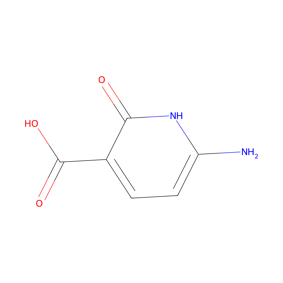 6-Amino-2-hydroxynicotinic acid molecular structure, CAS 33053-69-9
