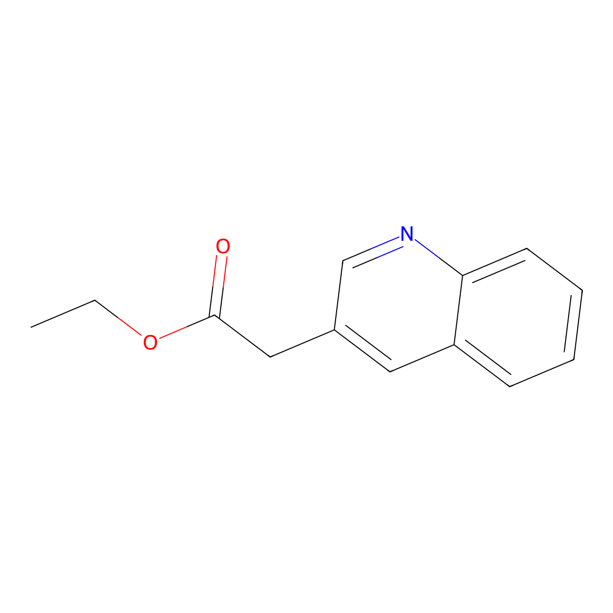 Ethyl (quinolin-3-yl)acetate molecular structure, CAS 33054-18-1