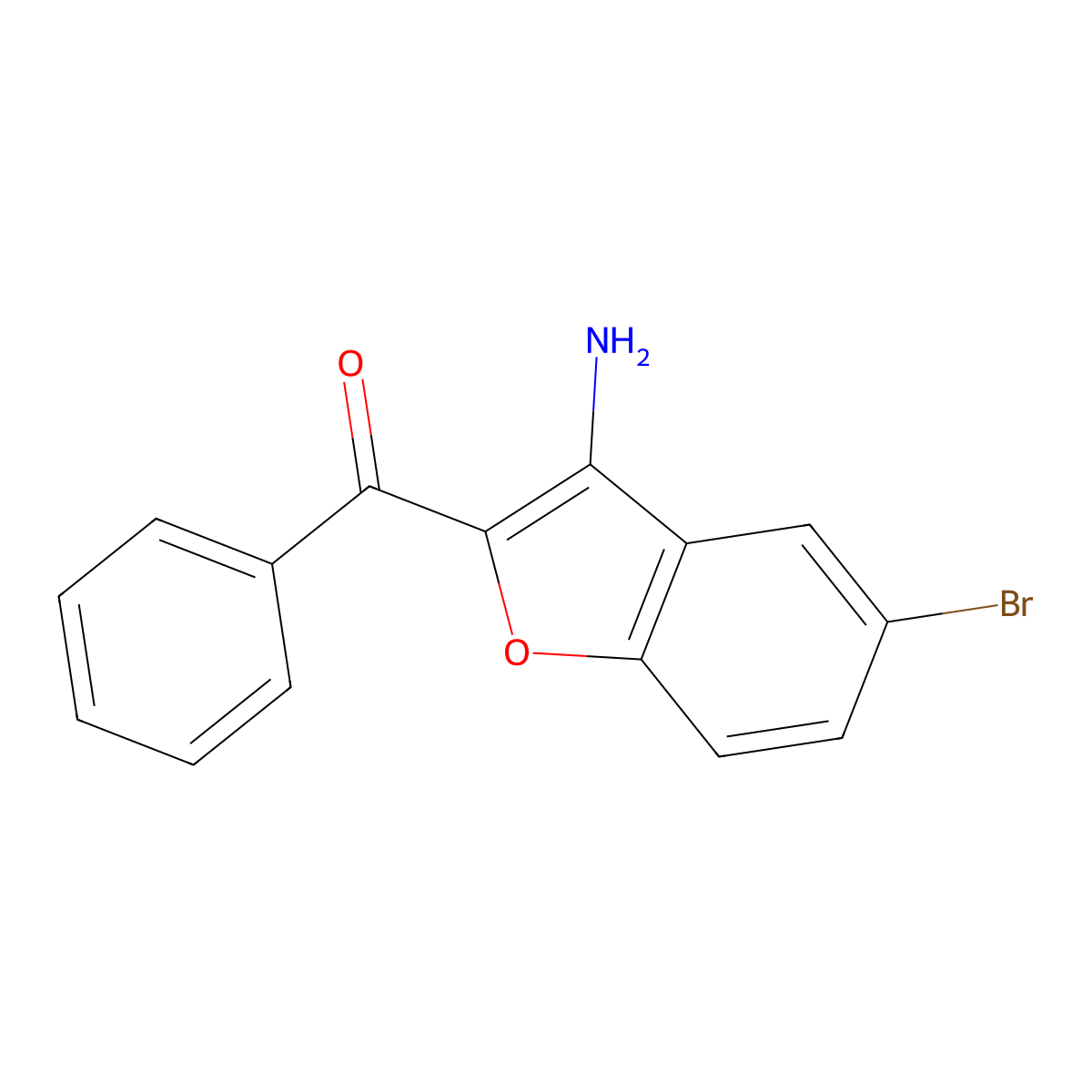 (3-Amino-5-bromo-benzofuran-2-yl)-phenyl-methanone molecular structure, CAS 330555-74-3