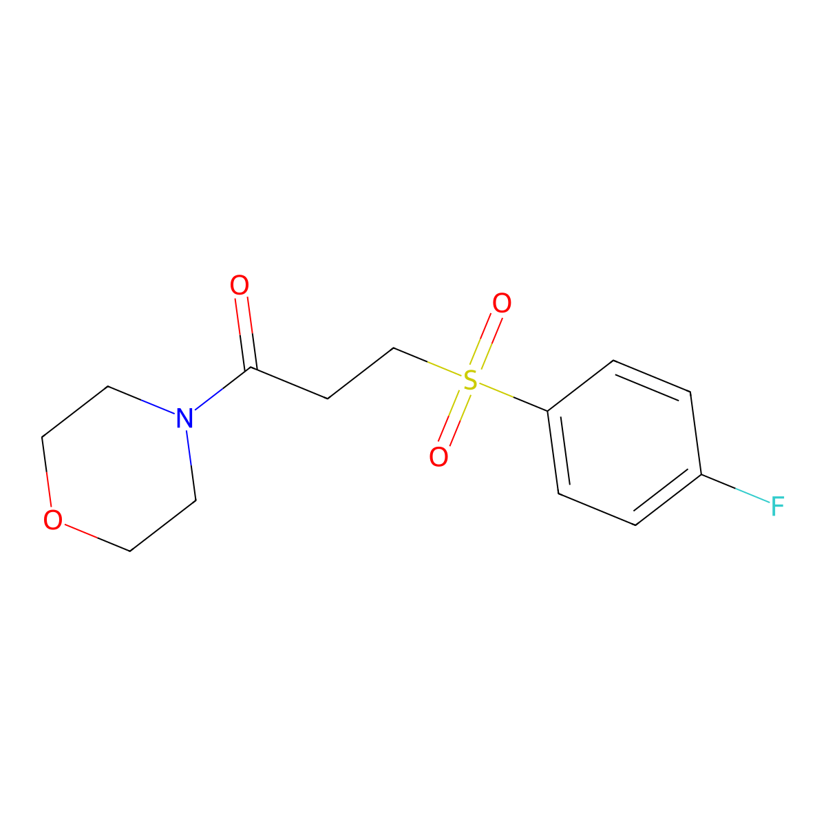 3-(4-Fluorophenyl)sulfonyl-1-morpholin-4-ylpropan-1-one molecular structure, CAS 330556-63-3