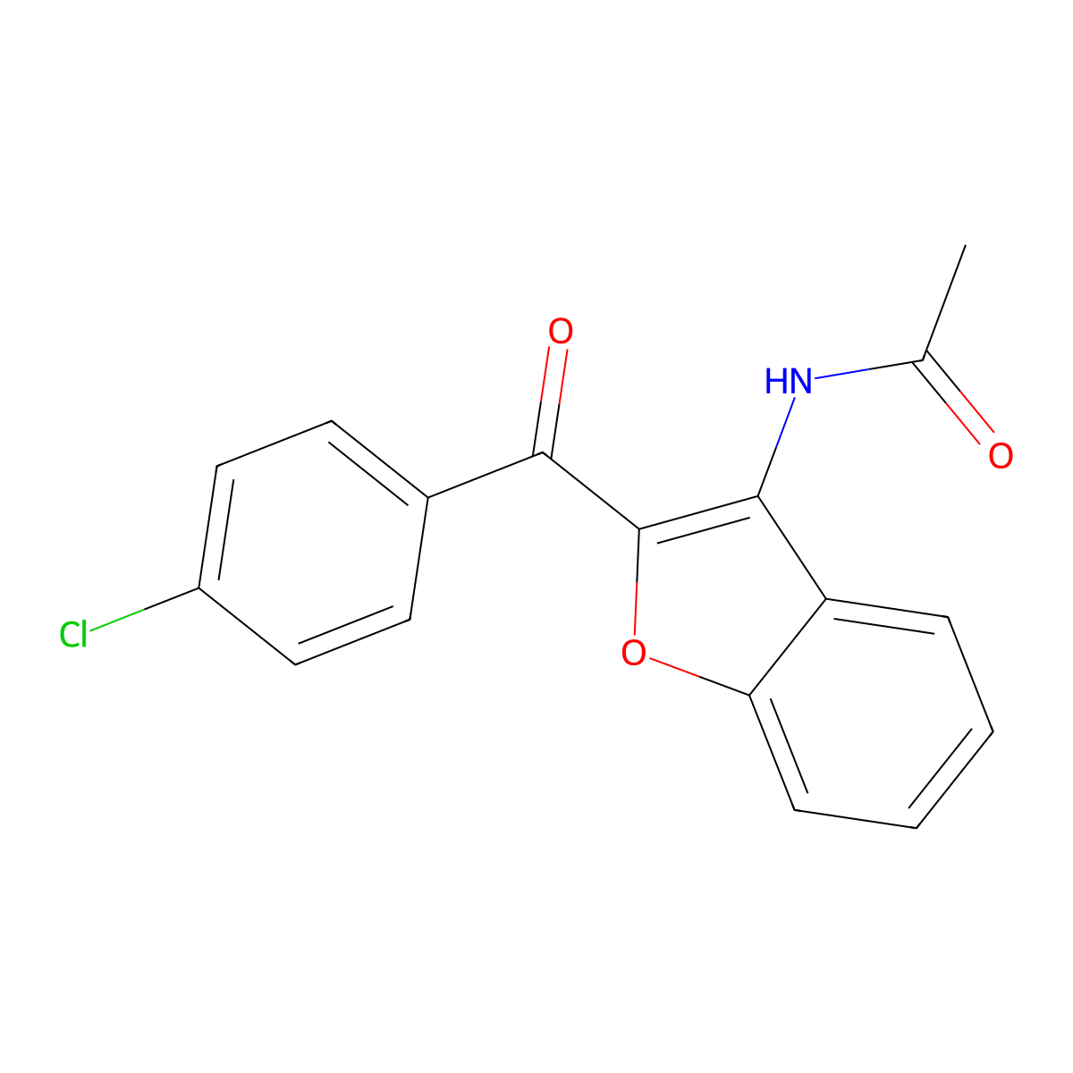 N-[2-(4-Chlorobenzoyl)-1-benzofuran-3-yl]acetamide molecular structure, CAS 330556-75-7