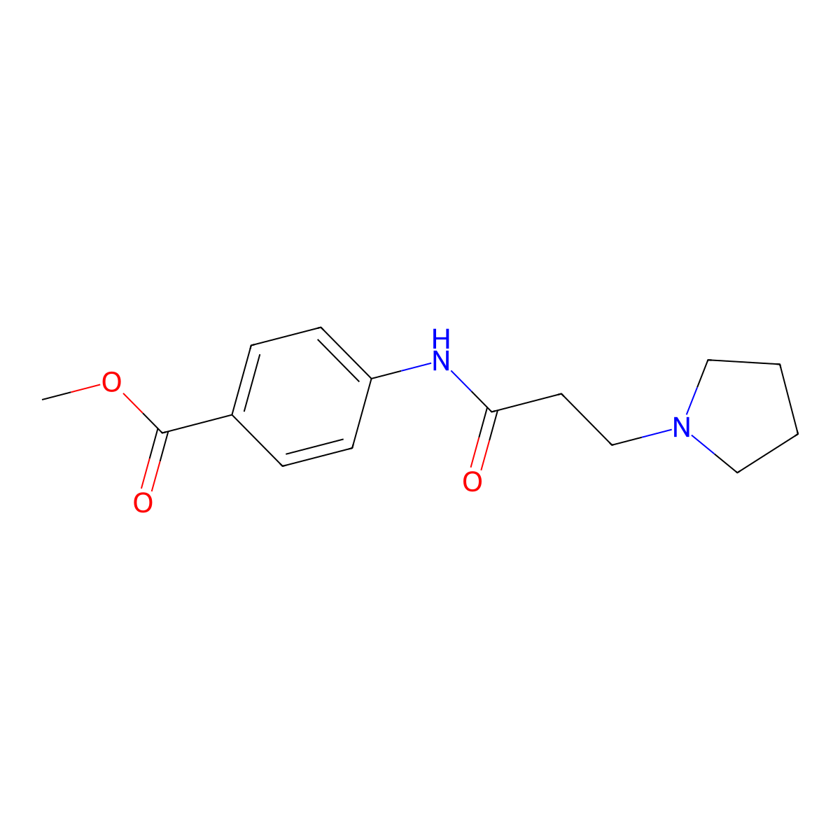 Methyl 4-(3-pyrrolidinylpropanoylamino)benzoate molecular structure, CAS 330556-96-2