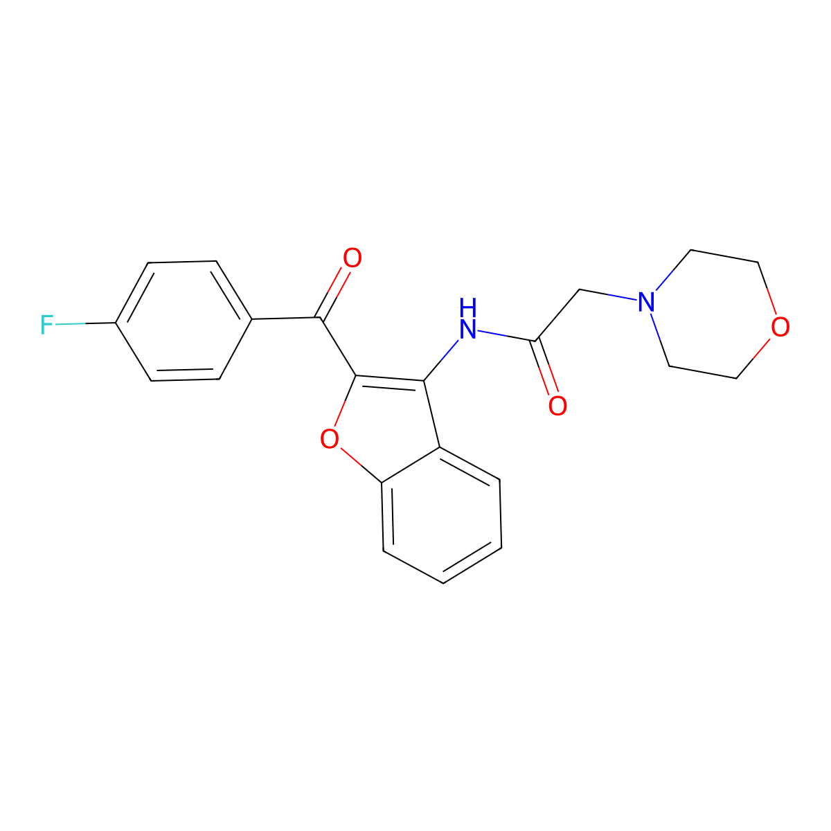 N-[2-(4-fluorobenzoyl)-1-benzofuran-3-yl]-2-morpholin-4-ylacetamide molecular structure, CAS 330556-99-5