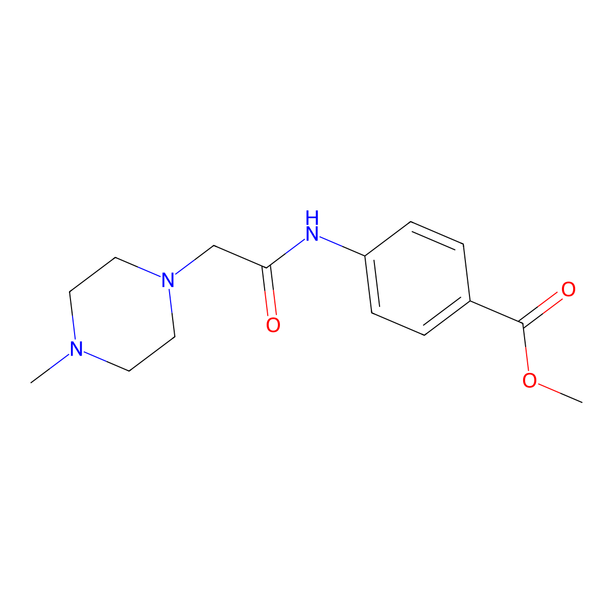 Methyl 4-[2-(4-methylpiperazinyl)acetylamino]benzoate molecular structure, CAS 330557-03-4