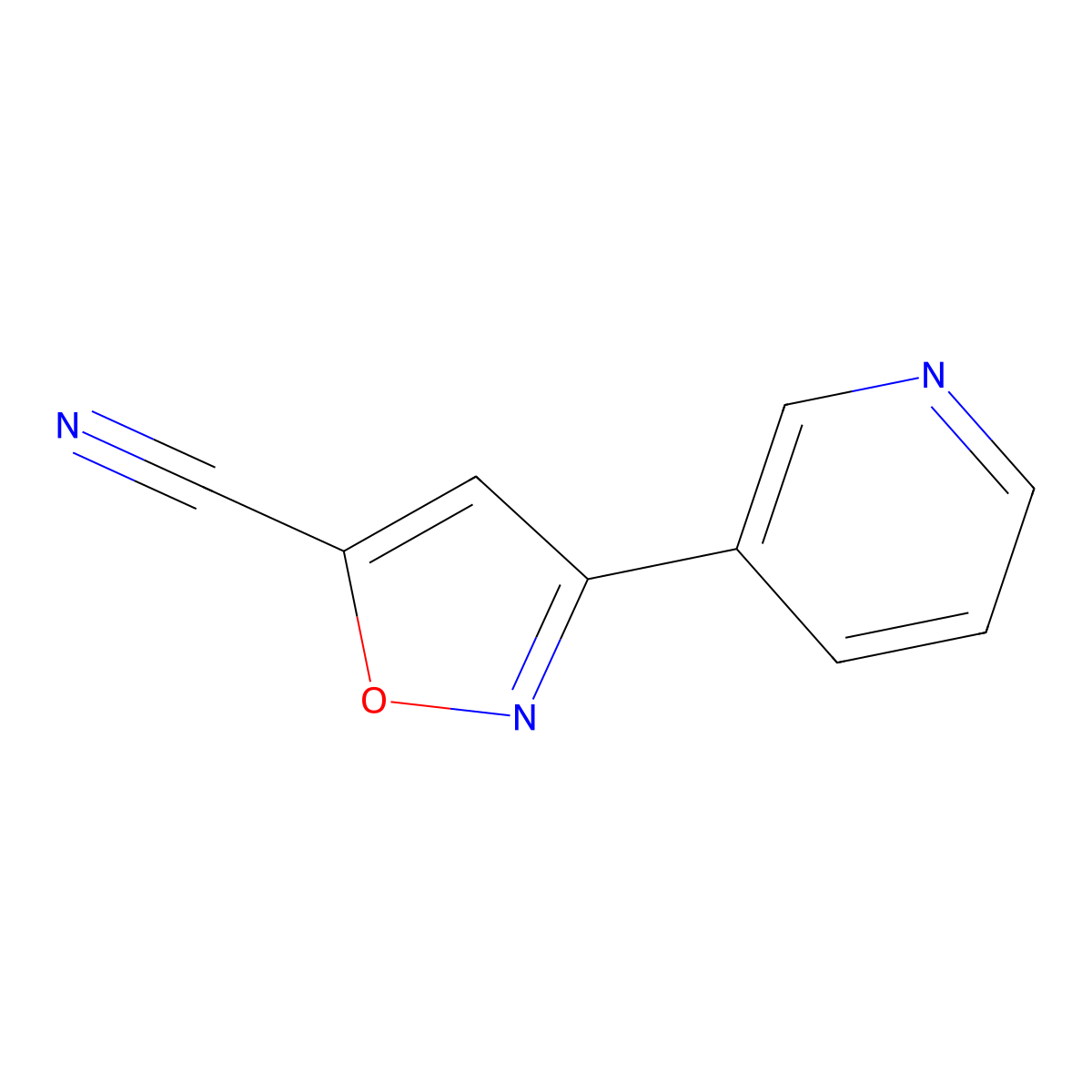 3-(Pyridin-3-yl)-1,2-oxazole-5-carbonitrile molecular structure, CAS 330558-30-0