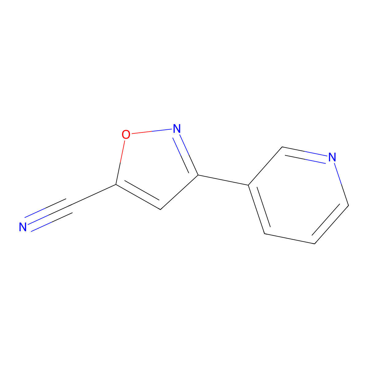 3-(Pyridin-3-yl)-1,2-oxazole-5-carbonitrile molecular structure, CAS 330558-30-0