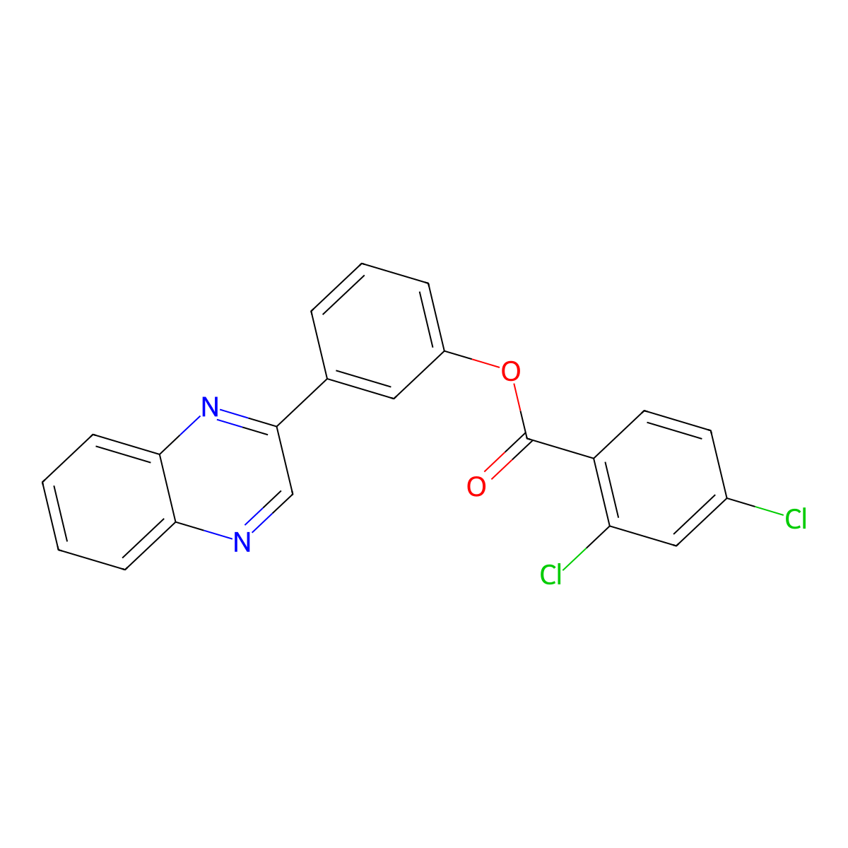 3-(Quinoxalin-2-yl)phenyl 2,4-dichlorobenzoate molecular structure, CAS 330561-66-5